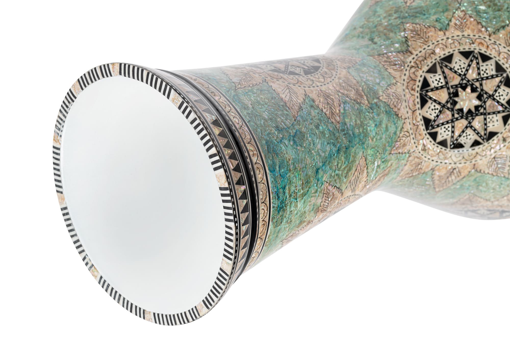 Meinl AEED4 Doumbek 9" White Pearl, Mosaik Queen