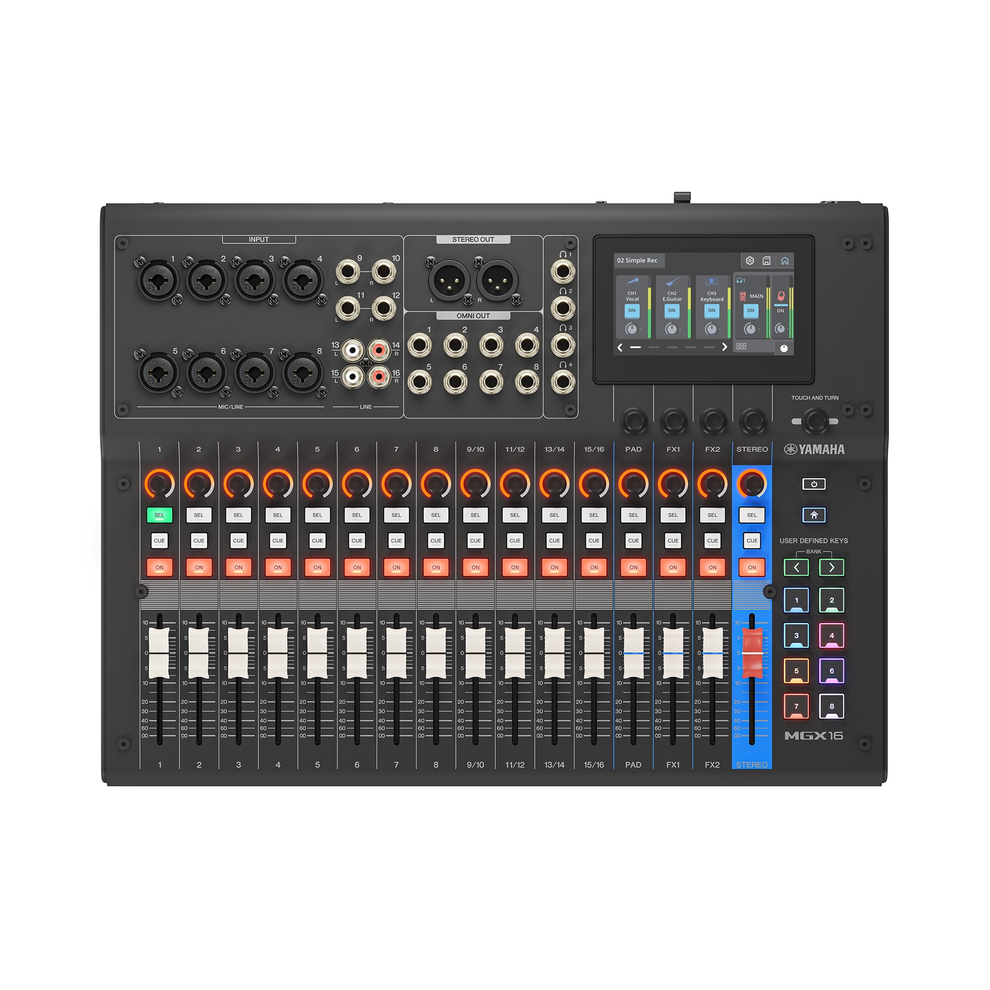 Yamaha MGX16 Digitales Mischpult mit 22 Kanälen