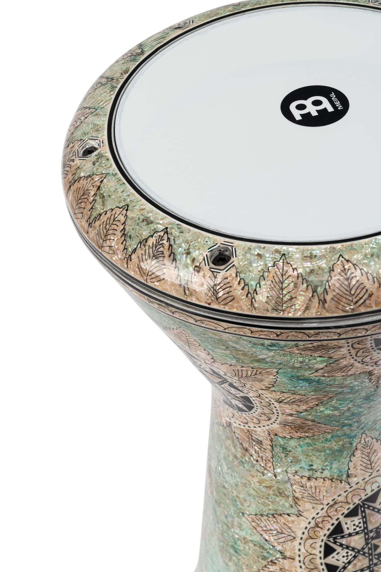 Meinl AEED4 Doumbek 9" White Pearl, Mosaik Queen